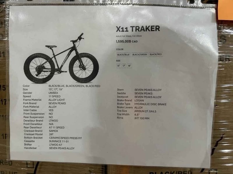 SEVEN PEAKS - Fatbike 17" Brand New - 2