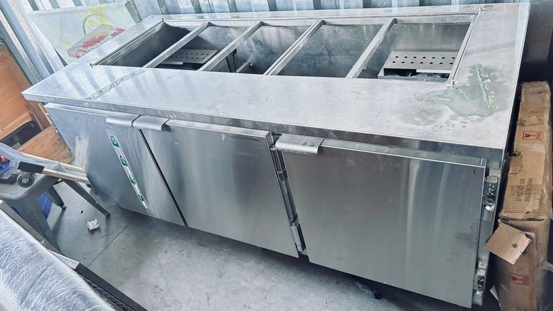 Premium 78" Custom Stainless Steel Commercial Prep Table (Designed for Remote Compressor) - 4