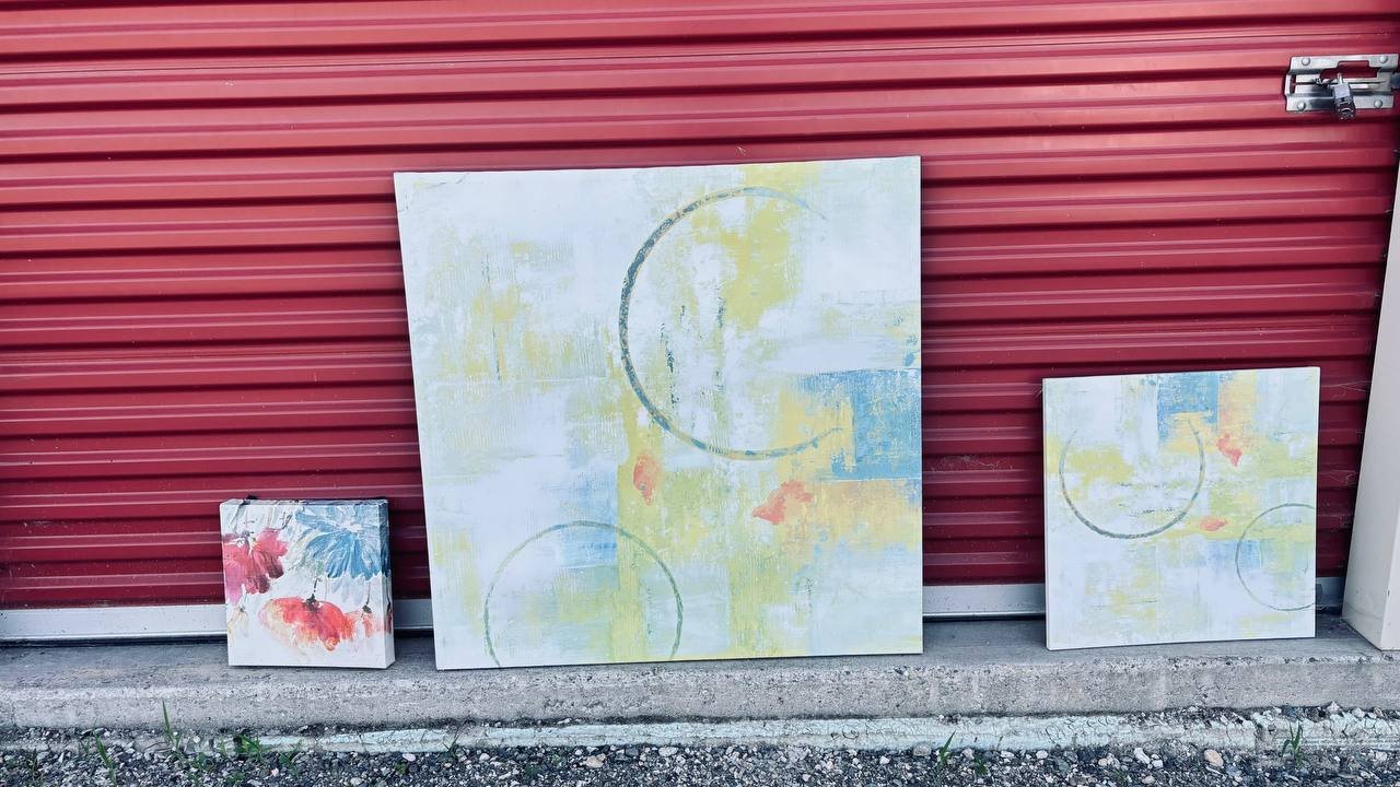 3-Piece Contemporary Abstract Canvas Wall Art Set (Assorted Sizes)